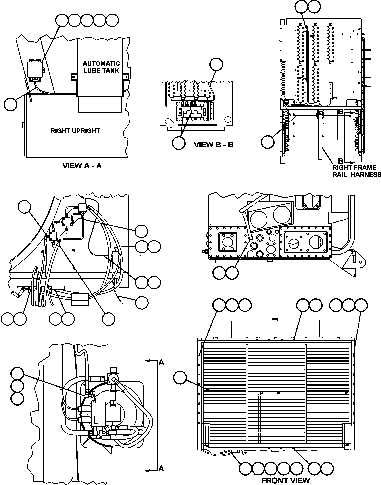 Komatsu parts book diagram for AFE50-CZ 830E S/N A30886    I.O.C.C.: RADIATOR SHUTTER INSTALLATION