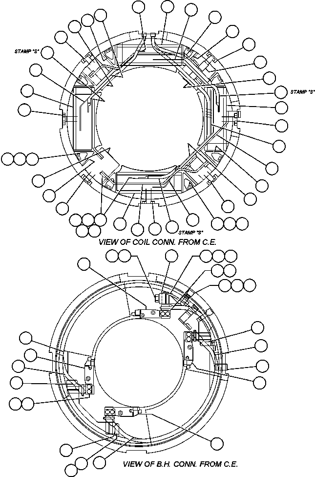 Komatsu parts book diagram for AFE50-CZ 830E S/N A30886    I.O.C.C.: MOTORIZED WHEEL - 787FS11 - 6