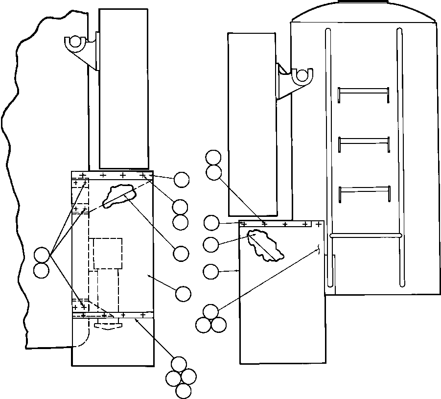 Komatsu parts book diagram for AFE50-G/H 830E S/N A30570-A30573, A30575-A30583 & A30586-A30588 LOS PELAMBRES: REAR MUD FLAP INSTALLATION