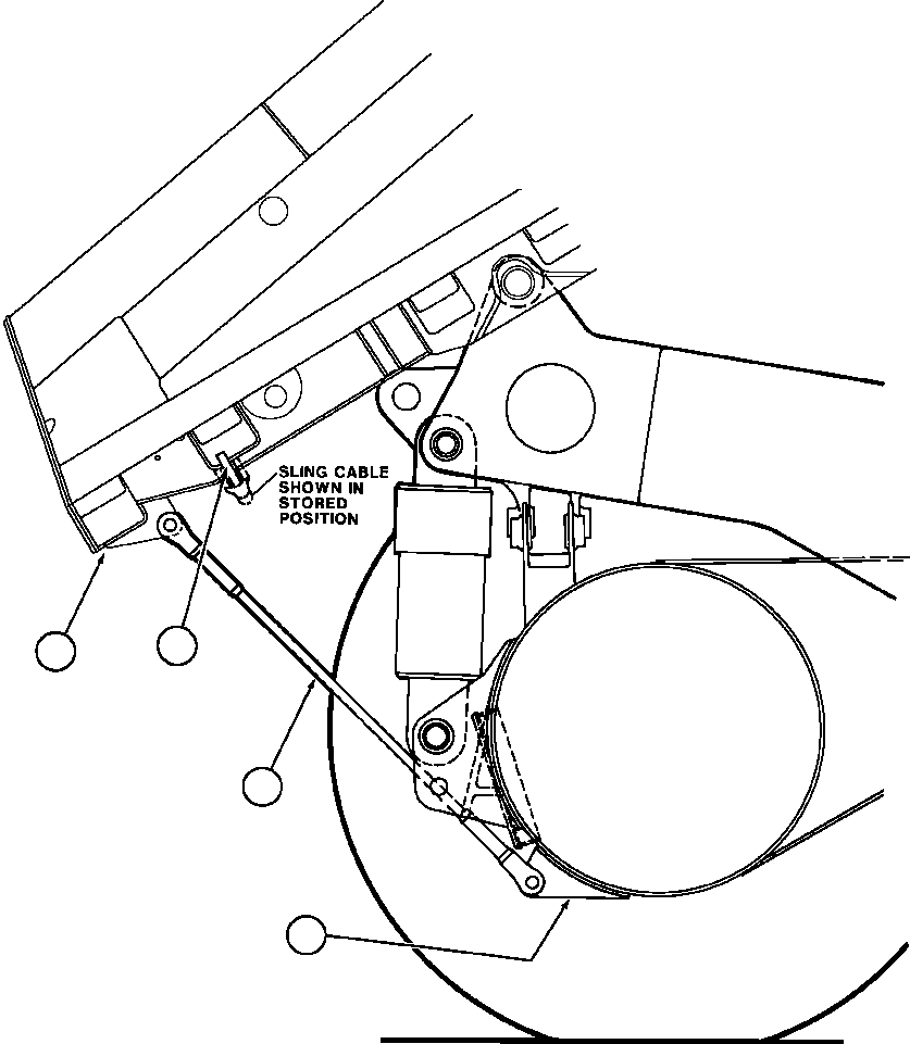 Komatsu parts book diagram for AFE50-G/H 830E S/N A30570-A30573, A30575-A30583 & A30586-A30588 LOS PELAMBRES: BODY CABLE SLING INSTALLATION