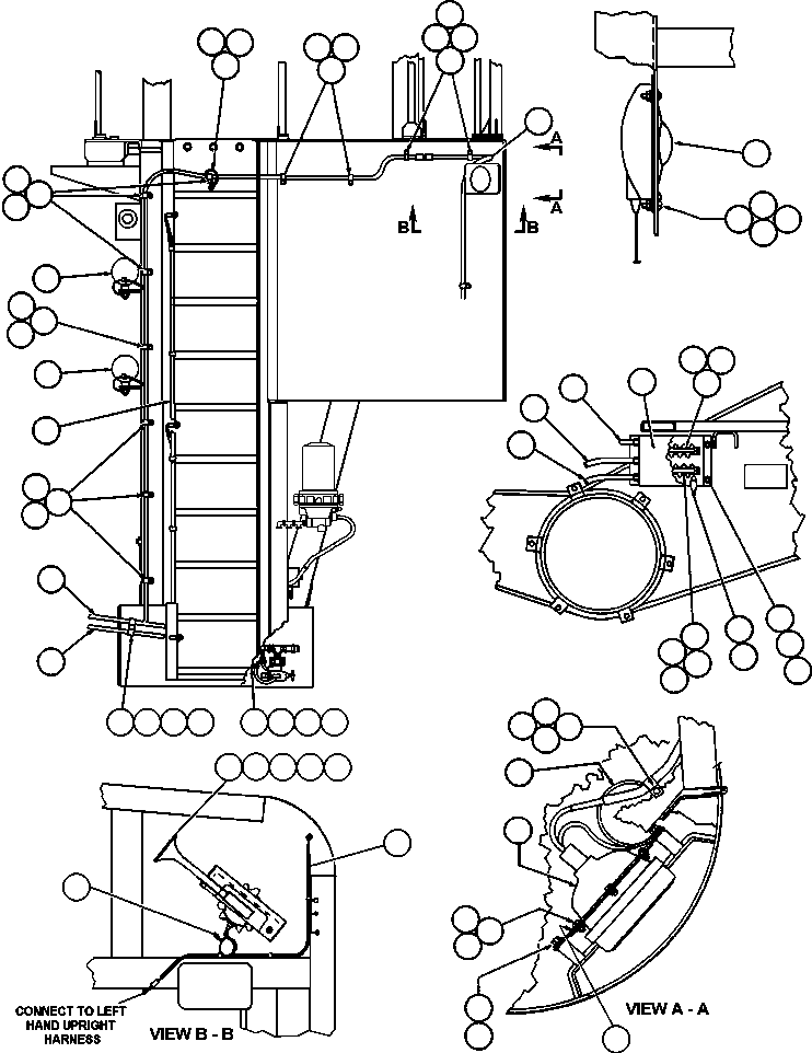 Komatsu parts book diagram for AFE50-G/H 830E S/N A30570-A30573, A30575-A30583 & A30586-A30588 LOS PELAMBRES: LEFT UPRIGHT ELECTRICAL GROUP