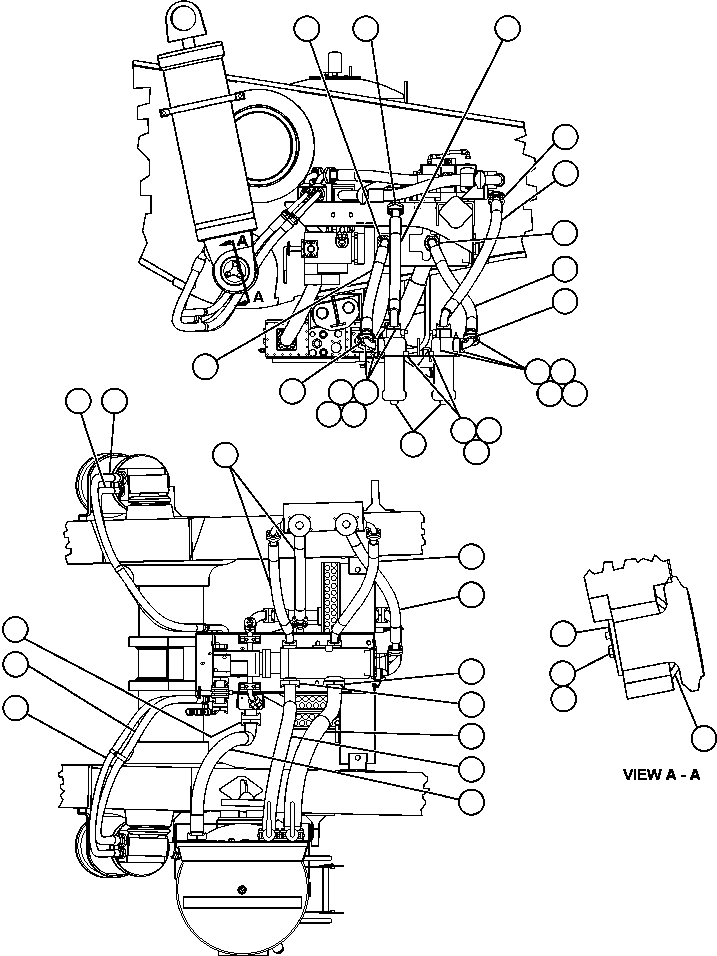 Komatsu parts book diagram for AFE50-G/H 830E S/N A30570-A30573, A30575-A30583 & A30586-A30588 LOS PELAMBRES: HOIST PIPING - 2