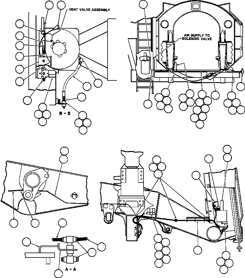 Komatsu parts book diagram for AFE50-G/H 830E S/N A30570-A30573, A30575-A30583 & A30586-A30588 LOS PELAMBRES: AUTOMATIC LUBRICATION