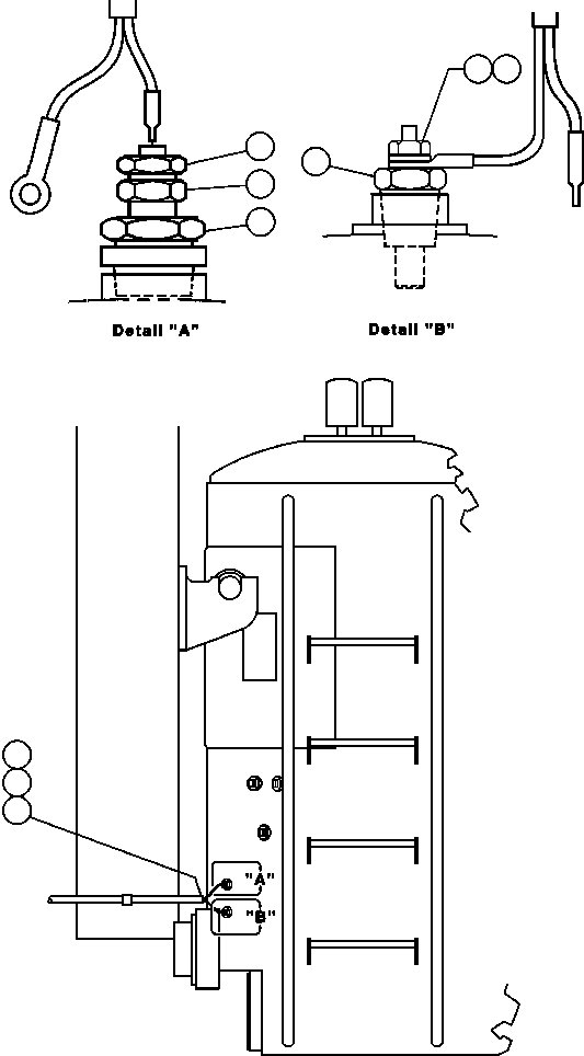 Komatsu parts book diagram for AFE50-G/H 830E S/N A30570-A30573, A30575-A30583 & A30586-A30588 LOS PELAMBRES: HYDRAULIC LOW LEVEL & TEMPERATURE