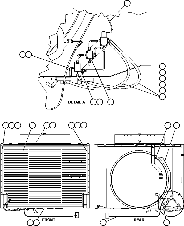 Komatsu parts book diagram for AFE50-G/H 830E S/N A30570-A30573, A30575-A30583 & A30586-A30588 LOS PELAMBRES: RADIATOR SHUTTER INSTALLATION