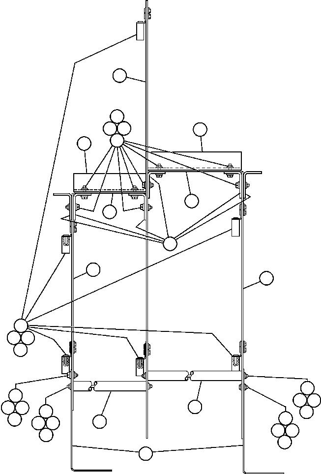 Komatsu parts book diagram for AFE50-G/H 830E S/N A30570-A30573, A30575-A30583 & A30586-A30588 LOS PELAMBRES: ARC BARRIER ASSEMBLY (EC7343)