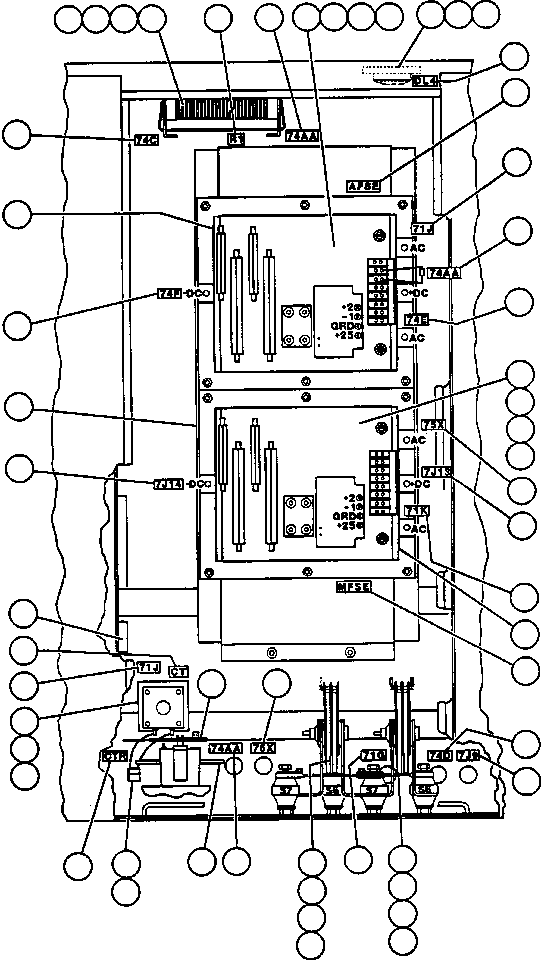 Komatsu parts book diagram for AFE50-G/H 830E S/N A30570-A30573, A30575-A30583 & A30586-A30588 LOS PELAMBRES: CONTROL CABINET ASSEMBLY - 4