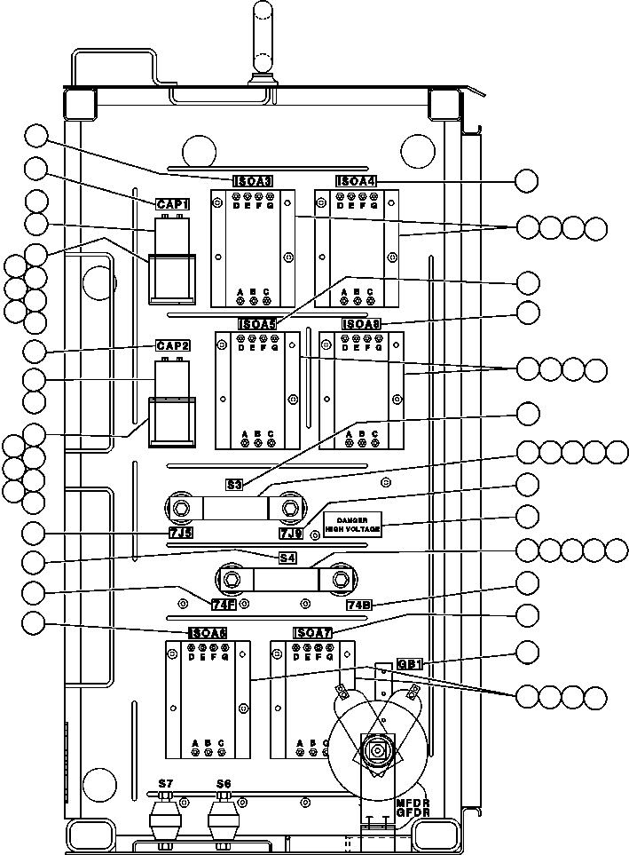 Komatsu parts book diagram for AFE50-G/H 830E S/N A30570-A30573, A30575-A30583 & A30586-A30588 LOS PELAMBRES: CONTROL CABINET ASSEMBLY - 6