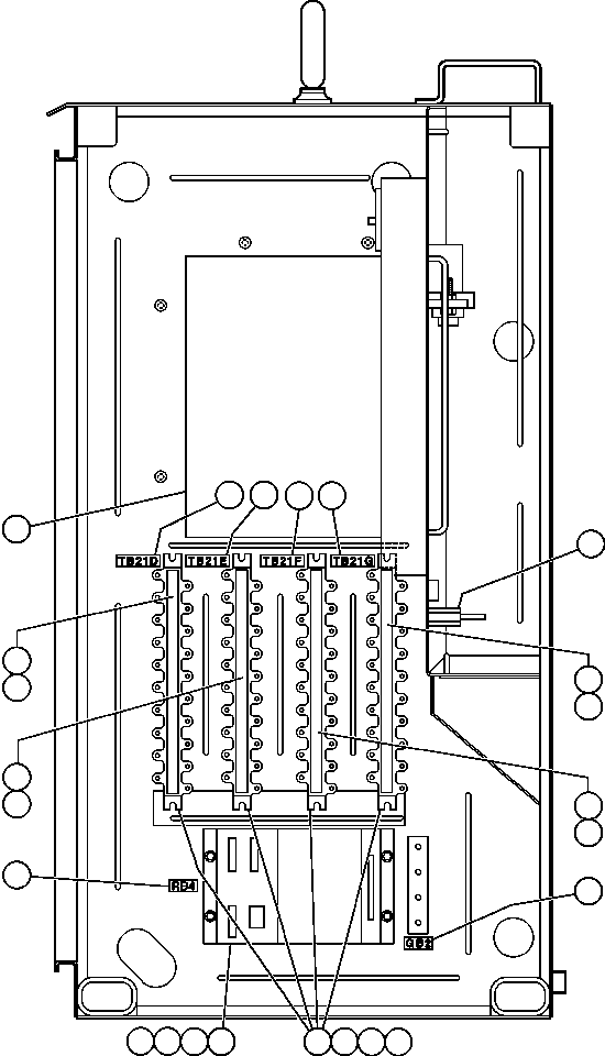 Komatsu parts book diagram for AFE50-G/H 830E S/N A30570-A30573, A30575-A30583 & A30586-A30588 LOS PELAMBRES: CONTROL CABINET ASSEMBLY - 8