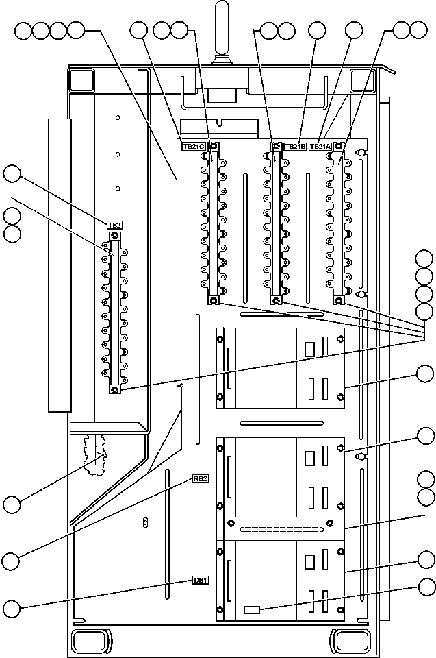 Komatsu parts book diagram for AFE50-G/H 830E S/N A30570-A30573, A30575-A30583 & A30586-A30588 LOS PELAMBRES: CONTROL CABINET ASSEMBLY - 9