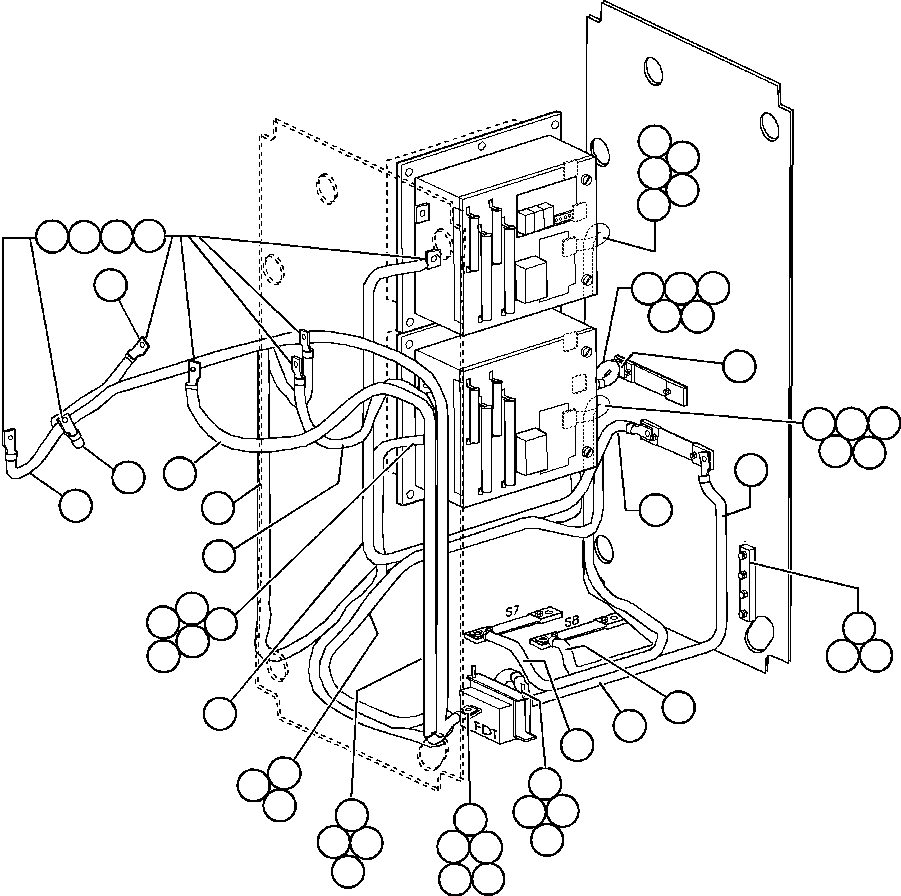 Komatsu parts book diagram for AFE50-G/H 830E S/N A30570-A30573, A30575-A30583 & A30586-A30588 LOS PELAMBRES: CONTROL CABINET WIRING - 4
