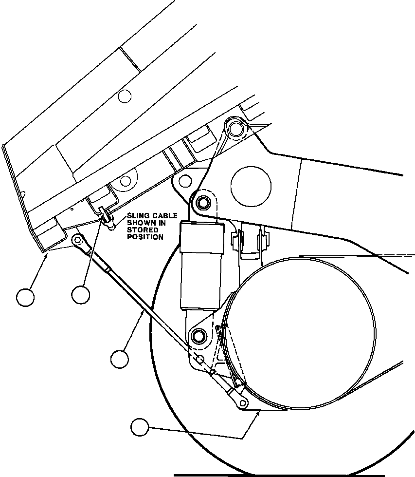 Komatsu parts book diagram for AFE50-GC 830E S/N GAE2170 & GAE2173 & GAE2175 & GAE2177            GLIDER KIT: BODY CABLE SLING INSTALLATION