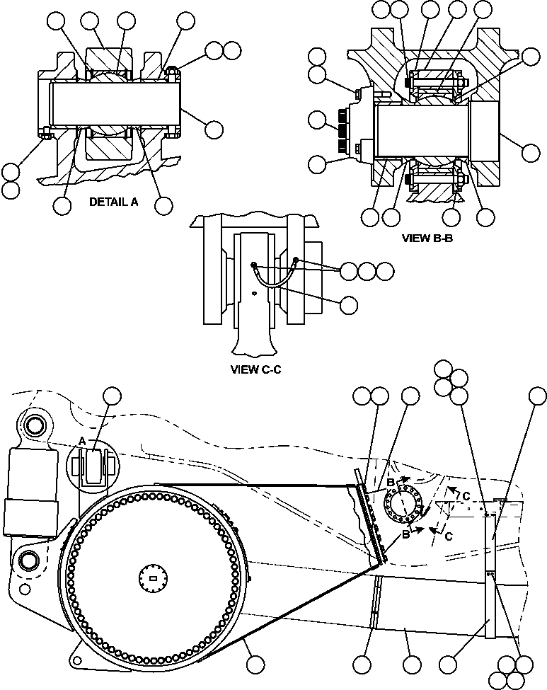 Komatsu parts book diagram for AFE52-AB 930E-3 S/N A30387-A30388 & A30391 & A30393 & A30397-A30398 & A30401 CHUQUICAMATA: DRIVE AXLE & MOUNTING