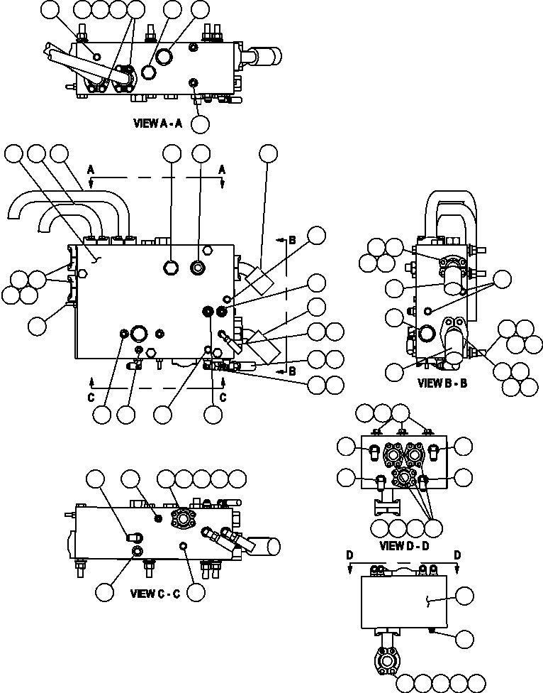 Komatsu parts book diagram for AFE52-AB 930E-3 S/N A30387-A30388 & A30391 & A30393 & A30397-A30398 & A30401 CHUQUICAMATA: STEERING SYSTEM PIPING - 2