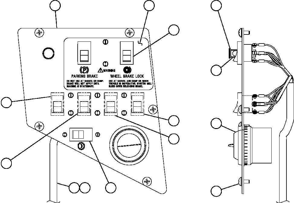 Komatsu parts book diagram for AFE52-AB 930E-3 S/N A30387-A30388 & A30391 & A30393 & A30397-A30398 & A30401 CHUQUICAMATA: UPPER R.H. DASH MODULE