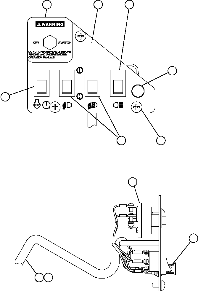 Komatsu parts book diagram for AFE52-AB 930E-3 S/N A30387-A30388 & A30391 & A30393 & A30397-A30398 & A30401 CHUQUICAMATA: LOWER R.H. DASH MODULE