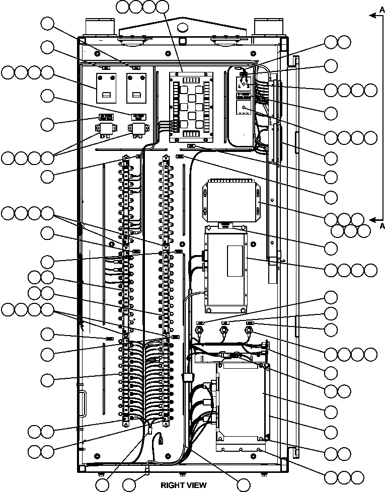 Komatsu parts book diagram for AFE52-AB 930E-3 S/N A30387-A30388 & A30391 & A30393 & A30397-A30398 & A30401 CHUQUICAMATA: AUXILIARY CONTROL CABINET COMPONENTS - 2