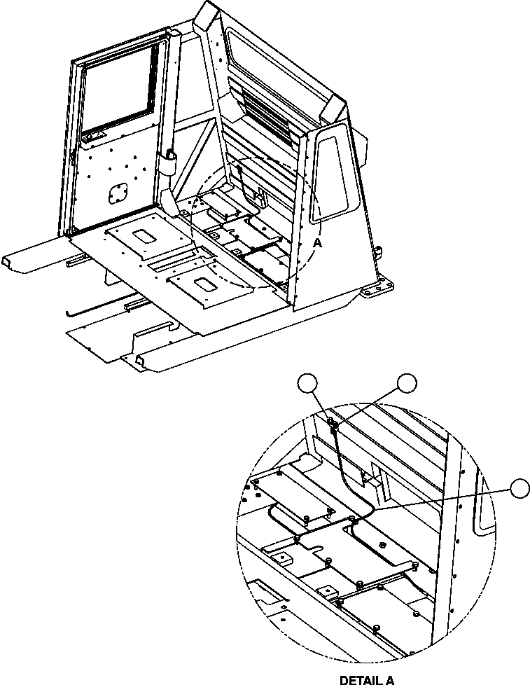 Komatsu parts book diagram for AFE52-AB 930E-3 S/N A30387-A30388 & A30391 & A30393 & A30397-A30398 & A30401 CHUQUICAMATA: VHMS CAB INSTALLATION