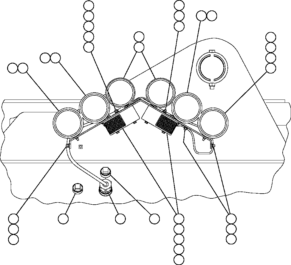 Komatsu parts book diagram for AFE52-AB 930E-3 S/N A30387-A30388 & A30391 & A30393 & A30397-A30398 & A30401 CHUQUICAMATA: REAR LIGHTS AND BACKUP HORN INSTALLATION