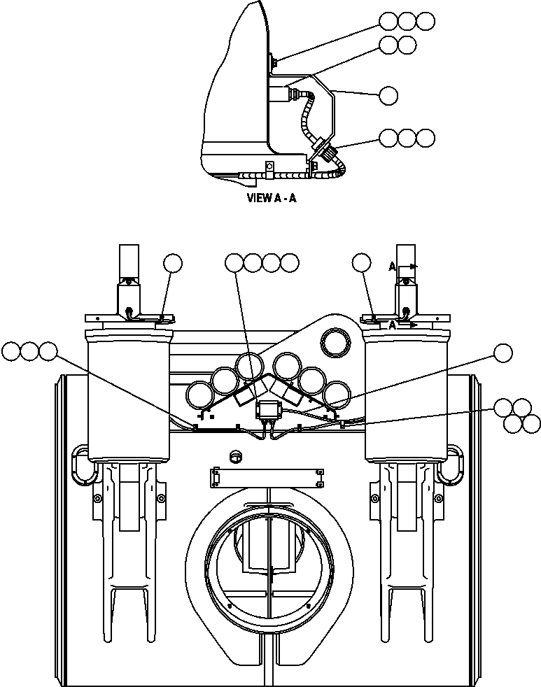 Komatsu parts book diagram for AFE52-AB 930E-3 S/N A30387-A30388 & A30391 & A30393 & A30397-A30398 & A30401 CHUQUICAMATA: PAYLOAD METER III - REAR SUSPENSIONS