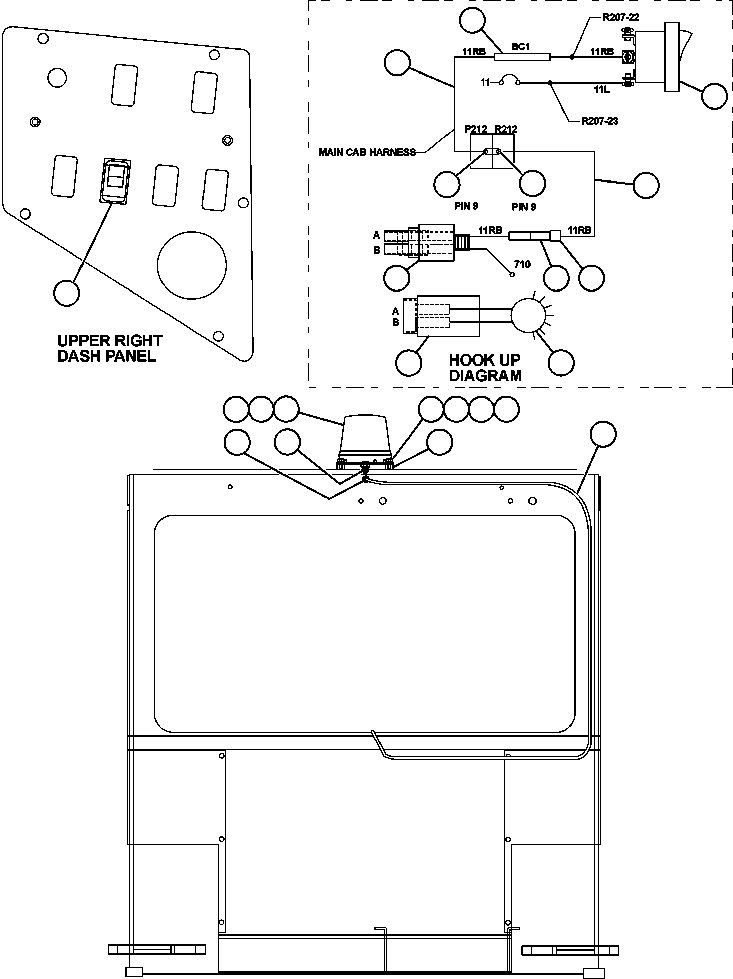 Komatsu parts book diagram for AFE52-AB 930E-3 S/N A30387-A30388 & A30391 & A30393 & A30397-A30398 & A30401 CHUQUICAMATA: ROTATING BEACON