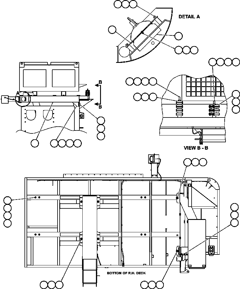 Komatsu parts book diagram for AFE52-J 930E-3 S/N A30336-A30340  KLEMKE: R.H. DECK MOUNTING & MISCELLANEOUS