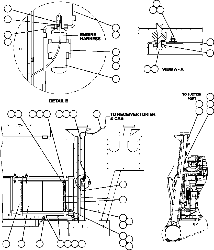 Komatsu parts book diagram for AFE52-J 930E-3 S/N A30336-A30340  KLEMKE: AIR CONDITIONER PIPING & INSTALLATION