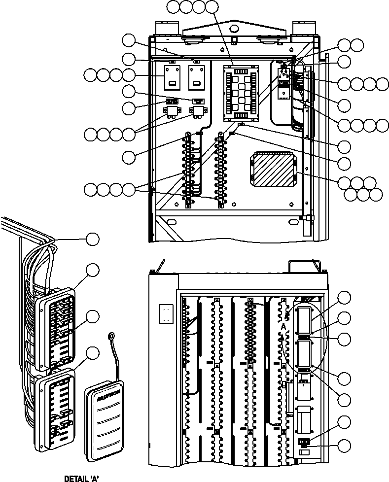 Komatsu parts book diagram for AFE52-J 930E-3 S/N A30336-A30340  KLEMKE: AUXILIARY CONTROL CABINET COMPONENTS - 2