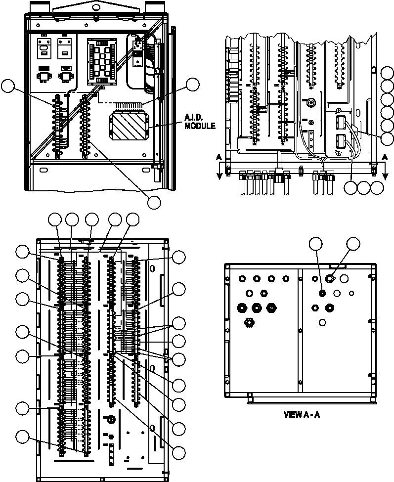 Komatsu parts book diagram for AFE52-J 930E-3 S/N A30336-A30340  KLEMKE: AUXILIARY CONTROL CABINET COMPONENTS & WIRING
