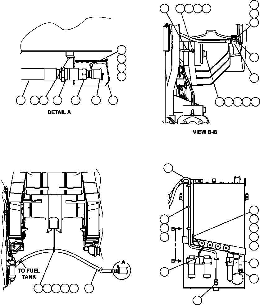 Komatsu parts book diagram for AFE52-J 930E-3 S/N A30336-A30340  KLEMKE: FUEL TANK INSTALLATION & PIPING - 1