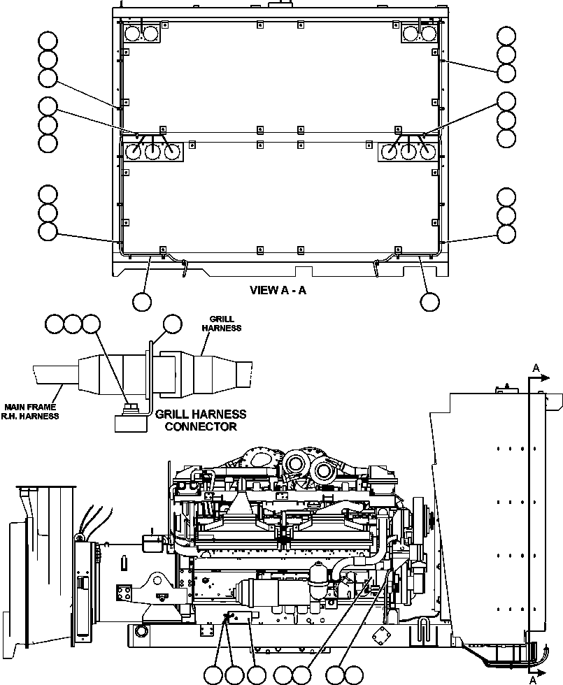 Komatsu parts book diagram for AFE52-J 930E-3 S/N A30336-A30340  KLEMKE: ENGINE ELECTRICAL - RIGHT SIDE