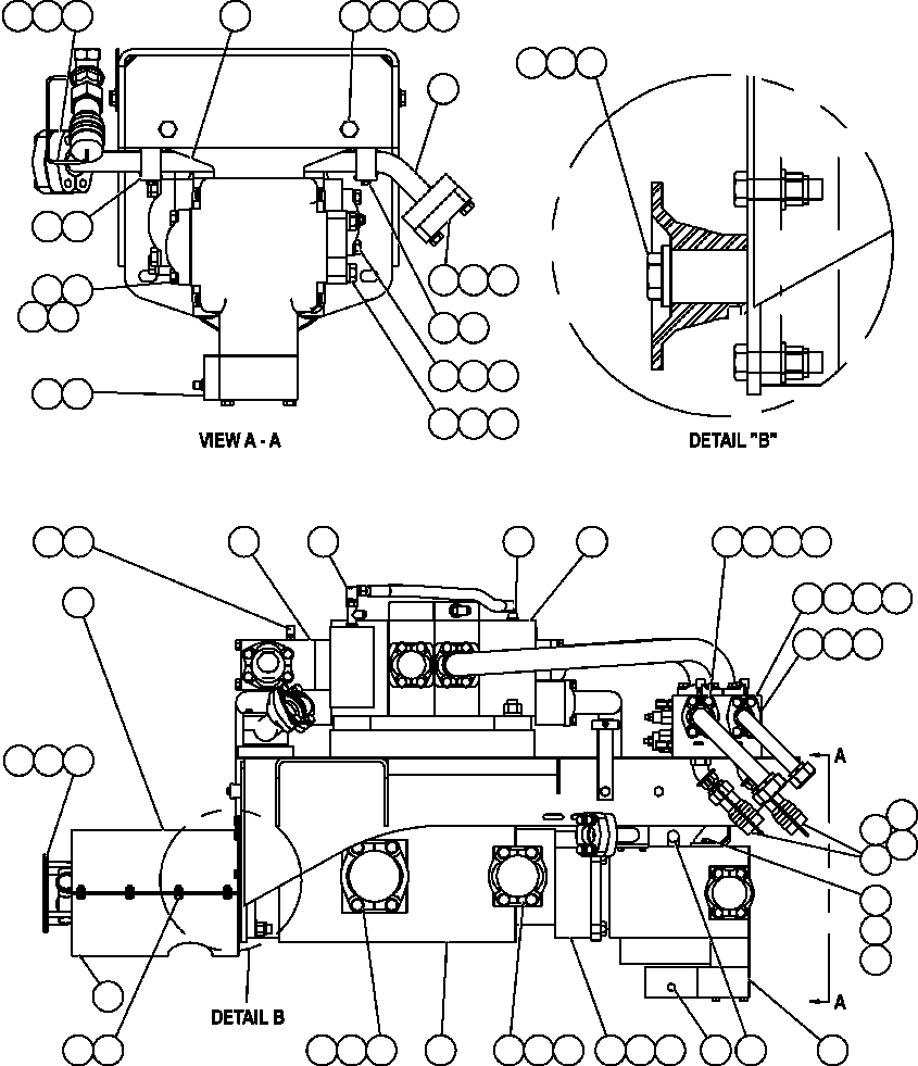 Komatsu parts book diagram for AFE52-J 930E-3 S/N A30336-A30340  KLEMKE: PUMP/HOIST VALVE MODULE - 1