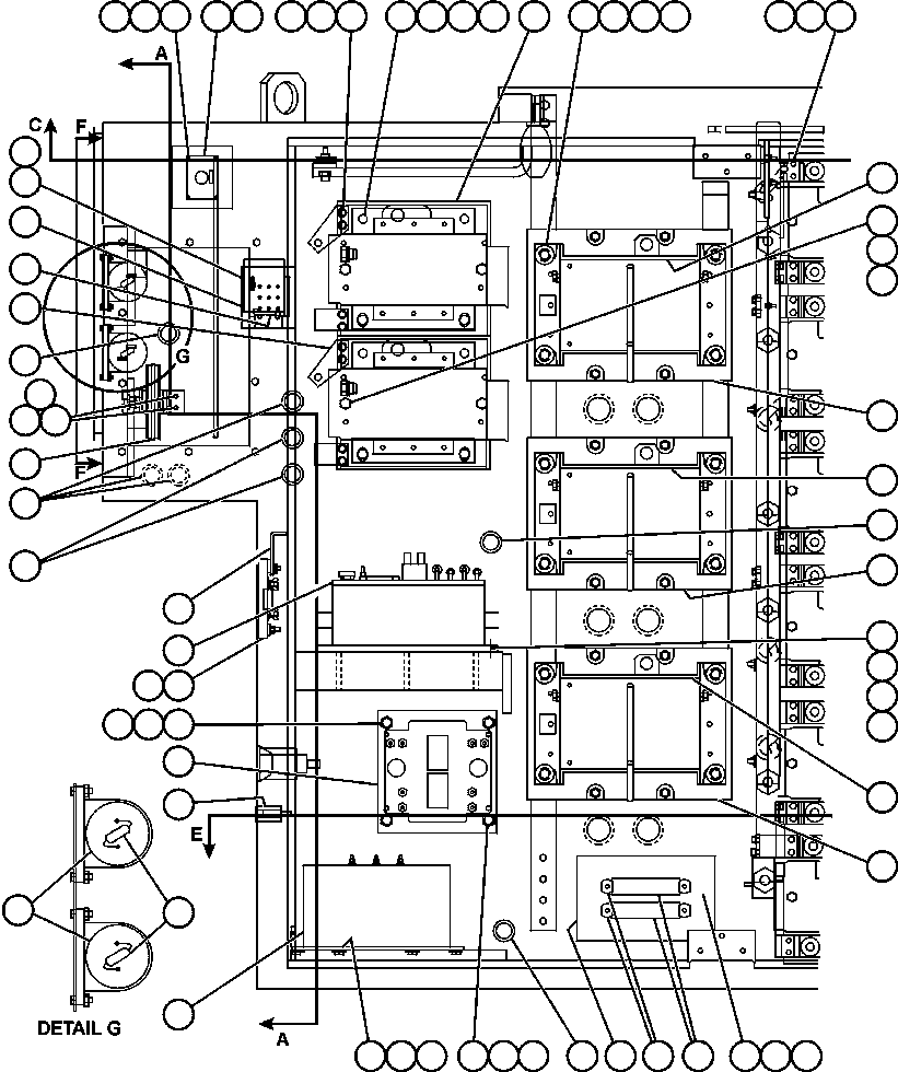 Komatsu parts book diagram for AFE52-J 930E-3 S/N A30336-A30340  KLEMKE: CONTROL CABINET (LEFT FRONT)