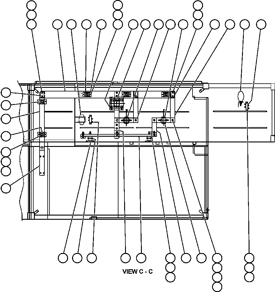 Komatsu parts book diagram for AFE52-J 930E-3 S/N A30336-A30340  KLEMKE: CONTROL CABINET (TOP VIEW)