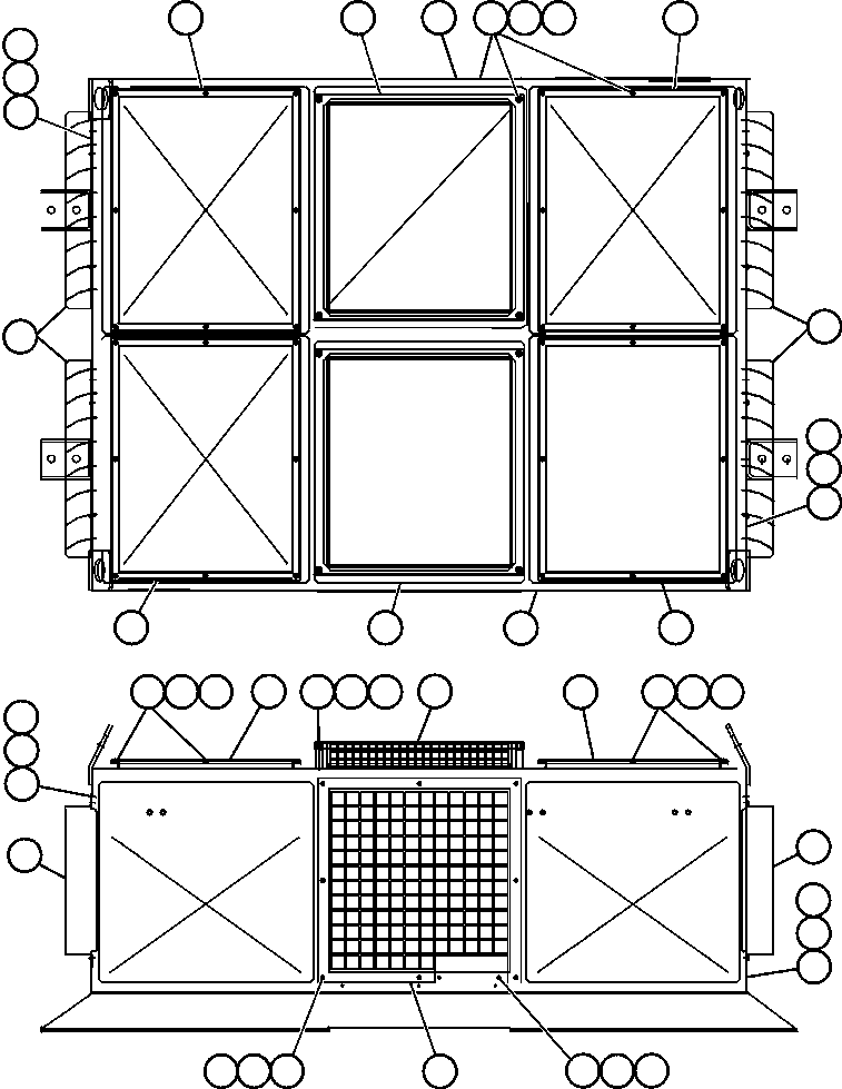 Komatsu parts book diagram for AFE52-J 930E-3 S/N A30336-A30340  KLEMKE: RETARDING GRID ASSEMBLY - 2 (PC0809)