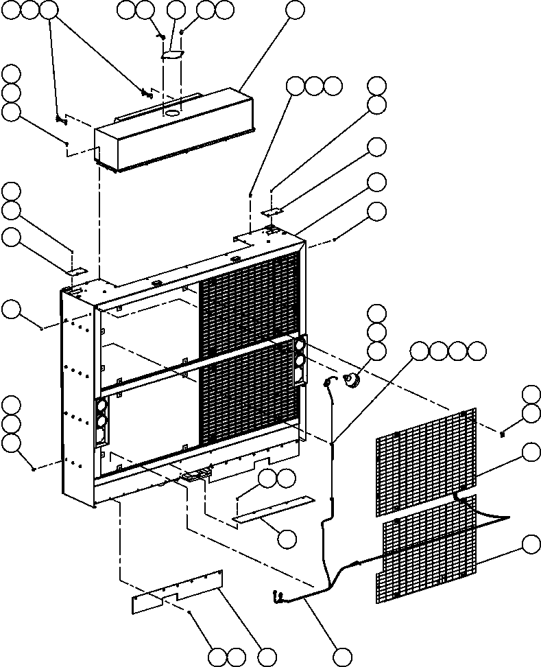Komatsu parts book diagram for AFE57-AA 830E-AC S/N A30106 - A30108      ELK VALLEY COAL: HOOD & GRILLE