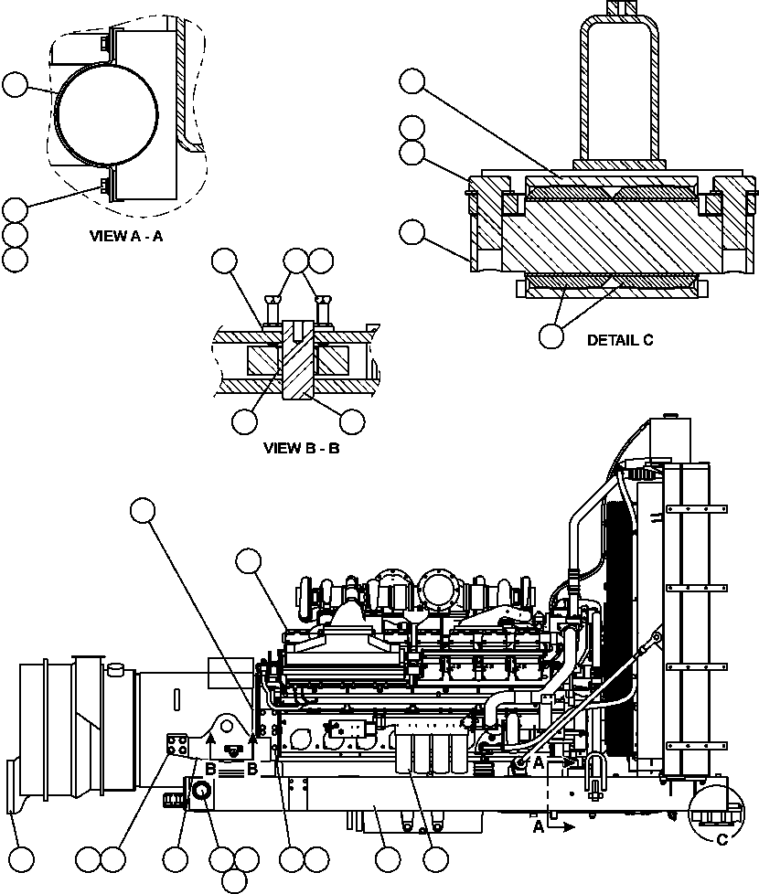 Komatsu parts book diagram for AFE57-AA 830E-AC S/N A30106 - A30108      ELK VALLEY COAL: ENGINE & MISCELLANEOUS
