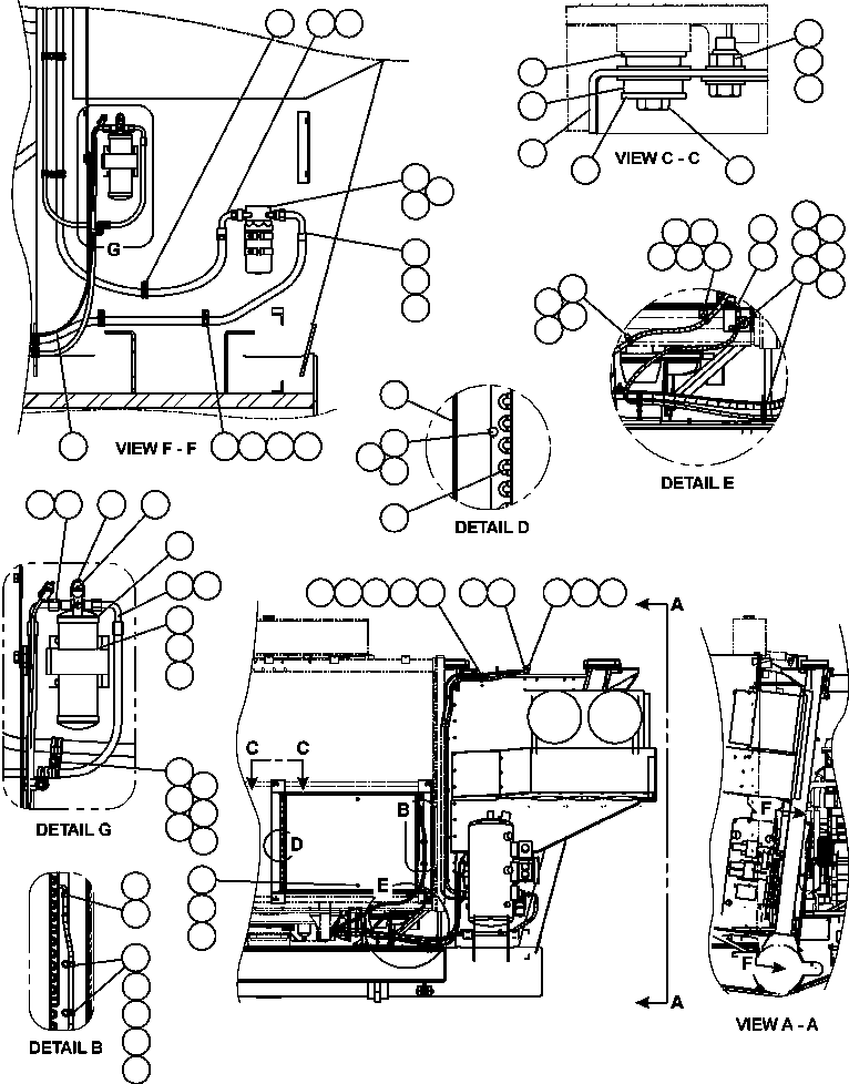 Komatsu parts book diagram for AFE57-AA 830E-AC S/N A30106 - A30108      ELK VALLEY COAL: AIR CONDITIONER PIPING & INSTALLATION