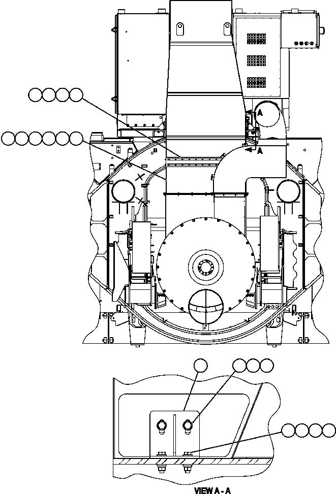 Komatsu parts book diagram for AFE57-AA 830E-AC S/N A30106 - A30108      ELK VALLEY COAL: BLOWER INLET INSTALLATION - 1
