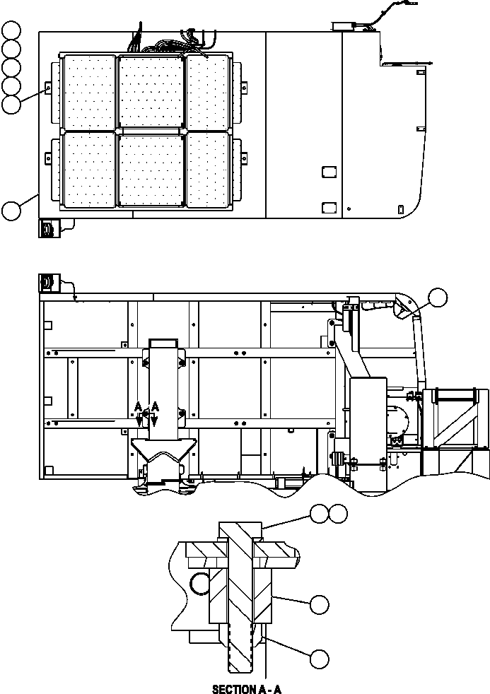 Komatsu parts book diagram for AFE57-AA 830E-AC S/N A30106 - A30108      ELK VALLEY COAL: RIGHT DECK MOUNTING & GRID