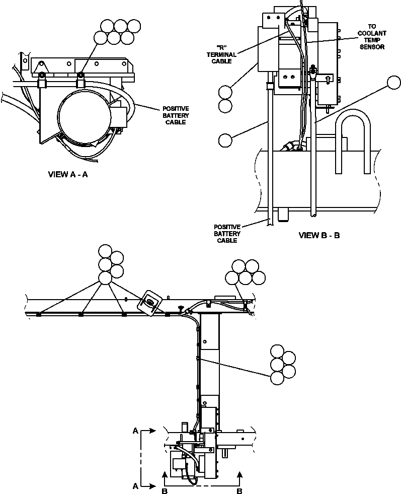 Komatsu parts book diagram for AFE57-AA 830E-AC S/N A30106 - A30108      ELK VALLEY COAL: ENGINE WIRING R.H. - ALTERNATOR