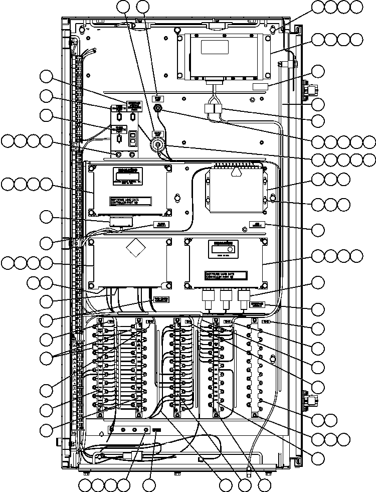 Komatsu parts book diagram for AFE57-AA 830E-AC S/N A30106 - A30108      ELK VALLEY COAL: AUXILIARY CONTROL CABINET COMPONENTS - R.H. WALL