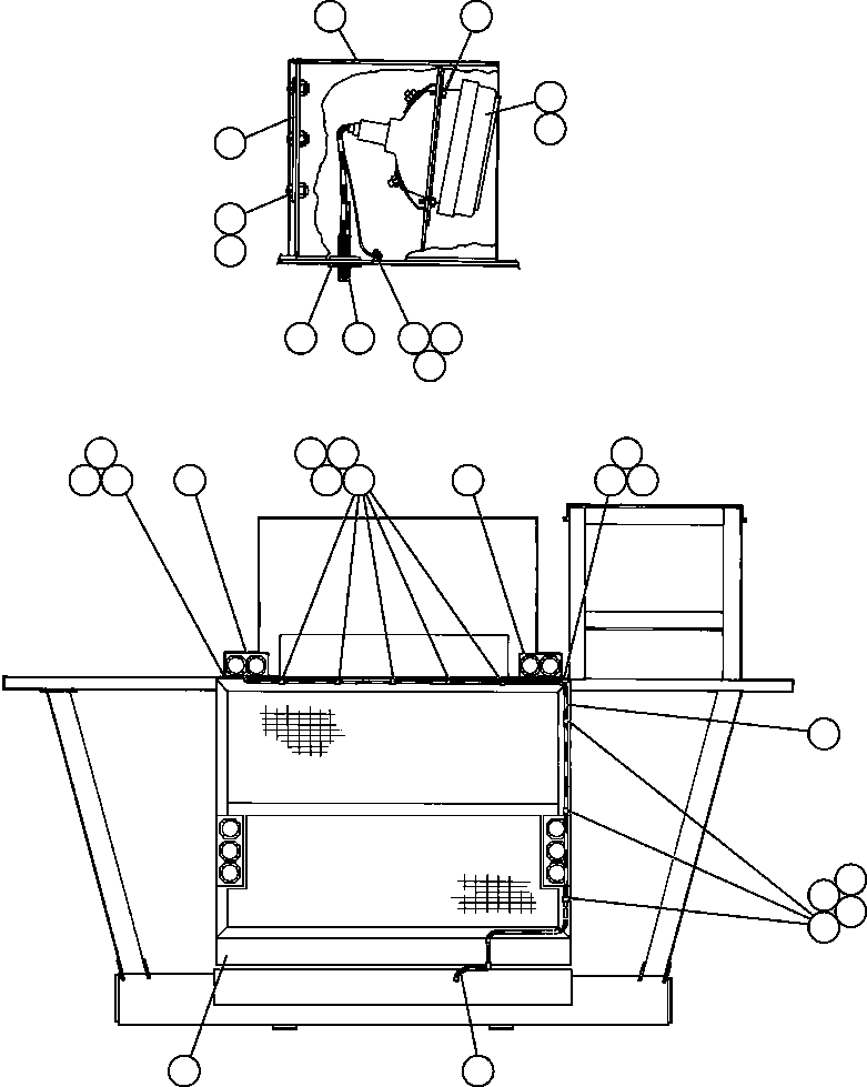 Komatsu parts book diagram for AFE57-AA 830E-AC S/N A30106 - A30108      ELK VALLEY COAL: HI-MOUNTED HEAD LIGHTS