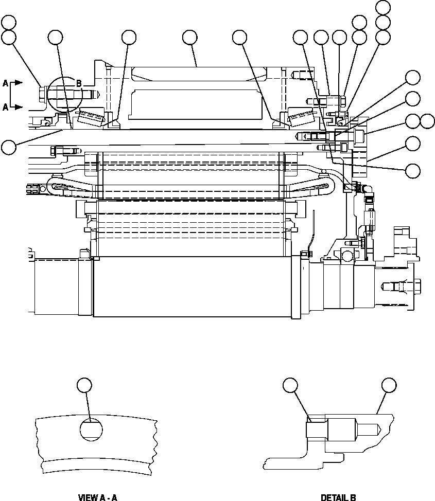Komatsu parts book diagram for AFE57-AA 830E-AC S/N A30106 - A30108      ELK VALLEY COAL: MOTORIZED WHEEL - GEB25C2 - 1 (PC2391)