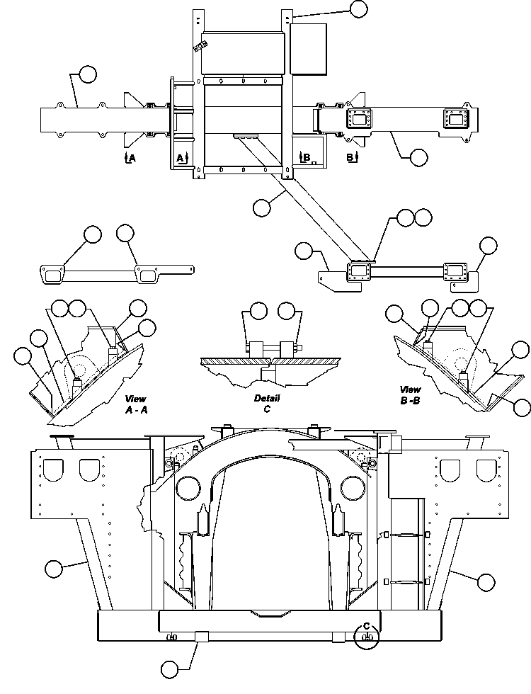 Komatsu parts book diagram for AFE57-AM 830E-1AC S/N A30162, A30163, A30165 - A30167, A30170 - A30173     MACARTHUR: FRAME & UPRIGHTS
