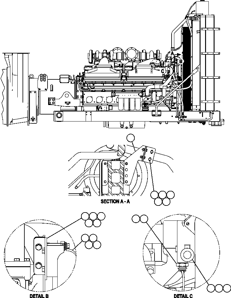Komatsu parts book diagram for AFE57-AM 830E-1AC S/N A30162, A30163, A30165 - A30167, A30170 - A30173     MACARTHUR: COOLING MISCELLANEOUS