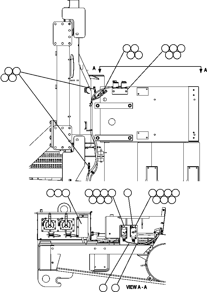 Komatsu parts book diagram for AFE57-AM 830E-1AC S/N A30162, A30163, A30165 - A30167, A30170 - A30173     MACARTHUR: WIRING INSTALLATION ( 2/4)