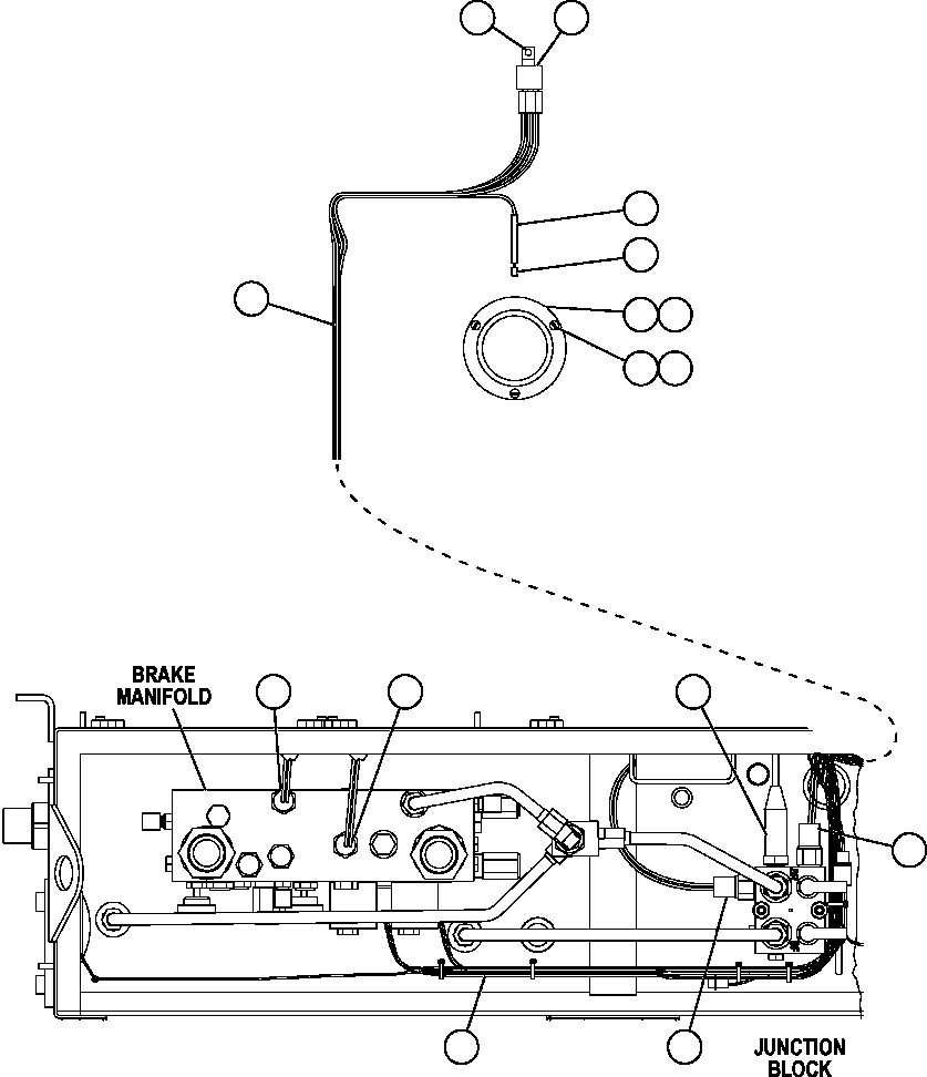 Komatsu parts book diagram for AFE57-AM 830E-1AC S/N A30162, A30163, A30165 - A30167, A30170 - A30173     MACARTHUR: BRAKE CABINET WIRING