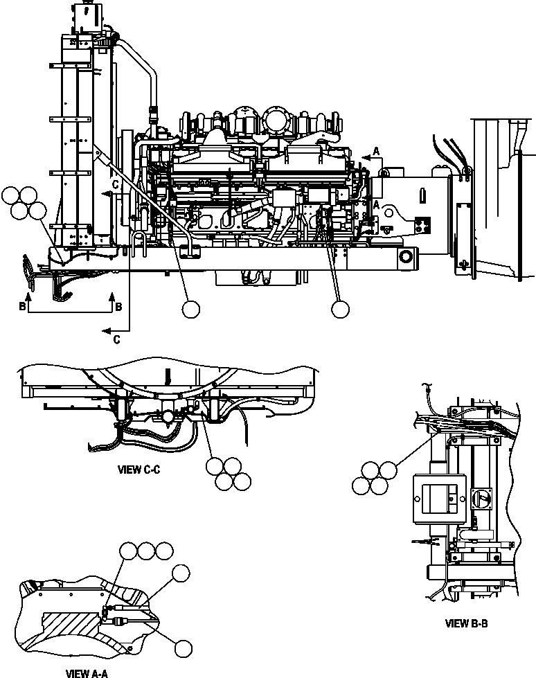 Komatsu parts book diagram for AFE57-AM 830E-1AC S/N A30162, A30163, A30165 - A30167, A30170 - A30173     MACARTHUR: ENGINE WIRING ( 2/3)