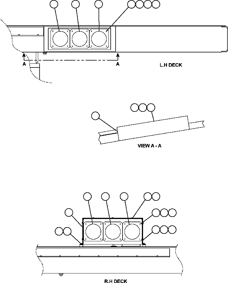 Komatsu parts book diagram for AFE57-AM 830E-1AC S/N A30162, A30163, A30165 - A30167, A30170 - A30173     MACARTHUR: PAYLOAD METER III - INDICATOR LIGHTS